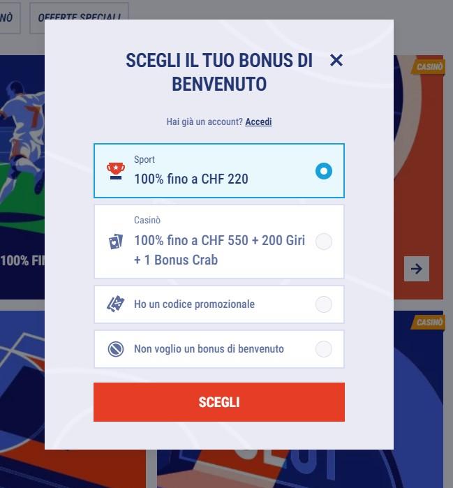 Tikitaka bonus di benvenuto