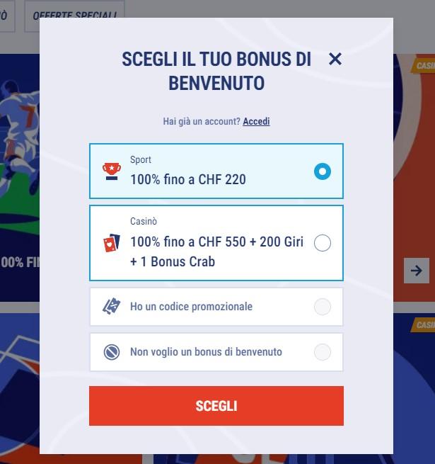 scegli al Tikitako casino